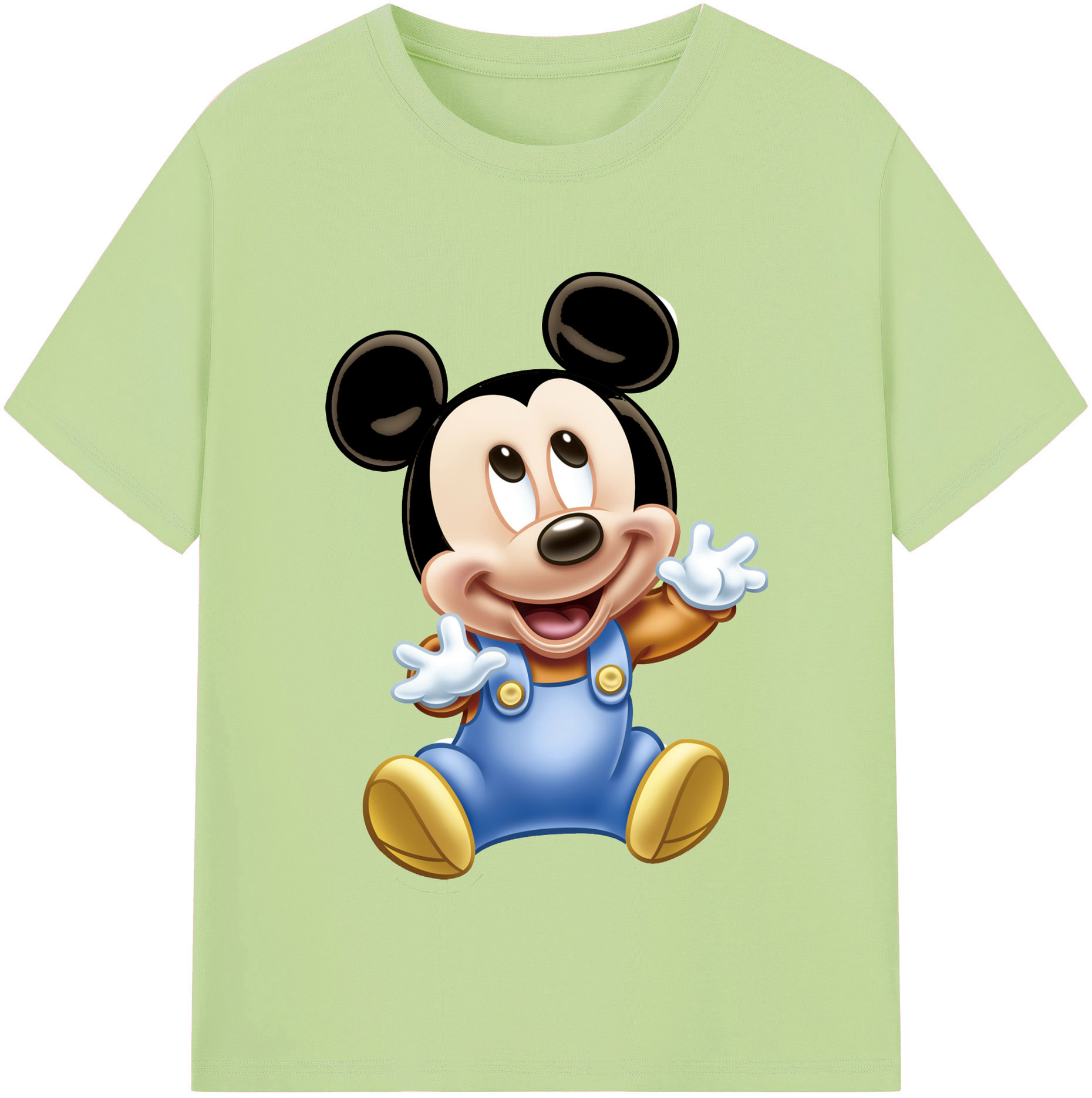 （画像用） ミッキーマウス Mickey Mouse 綿100％半袖Tシャツ（フロントプリント）